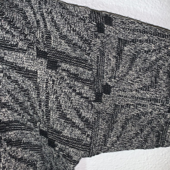 VINTAGE Michael Gerard drop sleeve chunky grey cardigan sweater Sz L grandpa - Picture 6 of 16